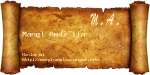 Mangl Amélia névjegykártya